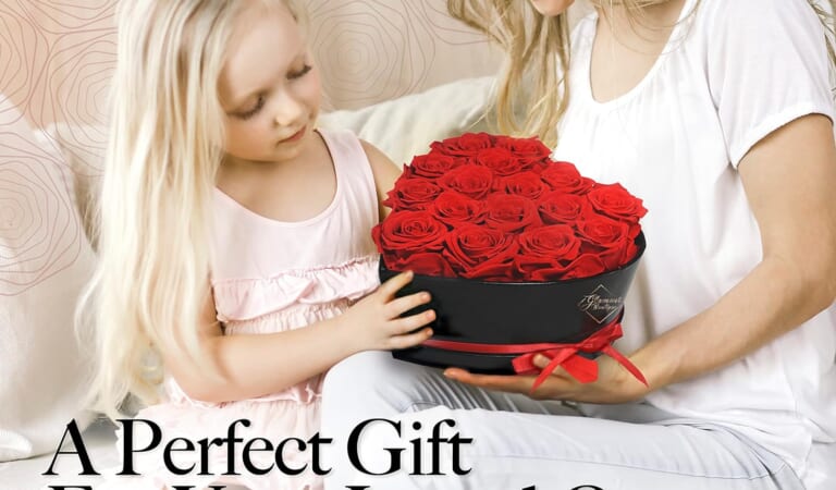 Set of 16 Forever Flowers in Heart Shaped Box from $43.28 After Coupon (Reg. $90) + Free Shipping – Preserved Roses That Last Over A Year