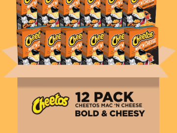 Cheetos Bold & Cheesy Mac & Cheese, 12-Pack as low as $8.74 After Coupon (Reg. $15) + Free Shipping – 73¢/5.9 Oz Box