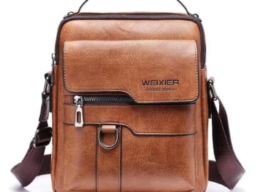 Weixier Men's Vertical Satchel for $14 + $5 s&h
