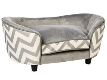 Enchanted Home Pet Snuggle Grey Sofa Bed, 26.5x16x16-Inch $50 Shipped Free (Reg. $140) – 2.6K+ FAB Ratings!