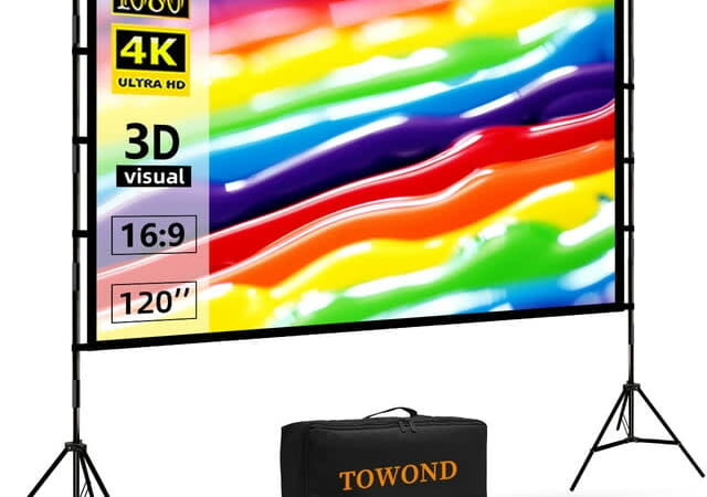 120" Projector Screen with Stand for $60 + free shipping