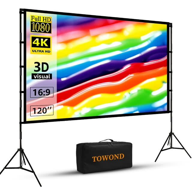 120" Projector Screen with Stand for $60 + free shipping