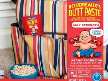 Boudreaux’s Butt Paste Maximum Strength Diaper Rash Cream as low as $2.22/Tube when you buy 4 After Coupon (Reg. $5.39) + Free Shipping