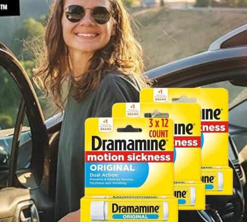 Dramamine Original Motion Sickness Relief, 36-Count as low as $5.78 After Coupon (Reg. $15) + Free Shipping – 16¢/Tablet