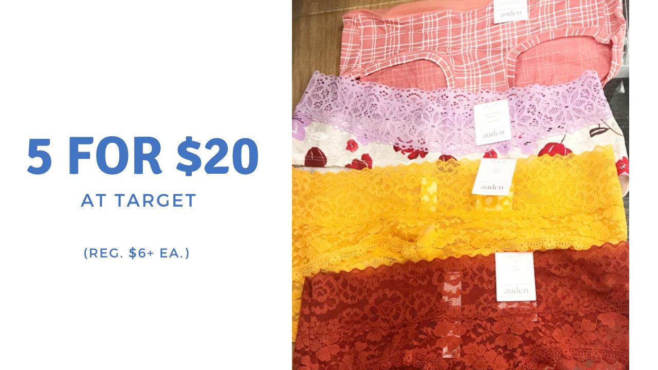 Target | (5) Pair Auden & Colsie Panties for $20
