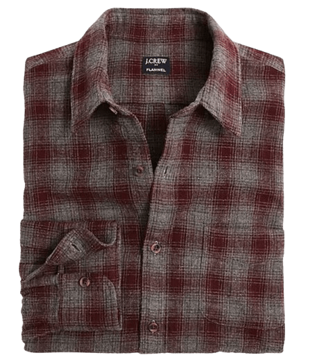 J.Crew Factory Men's Classic Plaid Flannel Shirt for $9 + free shipping w/ $99