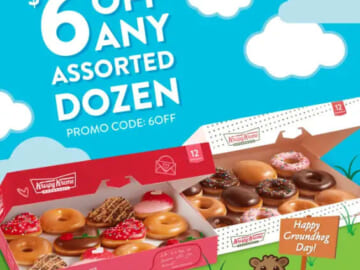 Krispy Kreme Assorted Dozen: $6 off + pickup