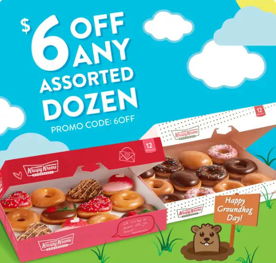 Krispy Kreme Assorted Dozen: $6 off + pickup