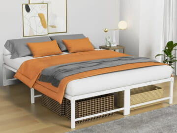 Nefoso 14" Metal Platform Queen Bed Frame for $72 + free shipping