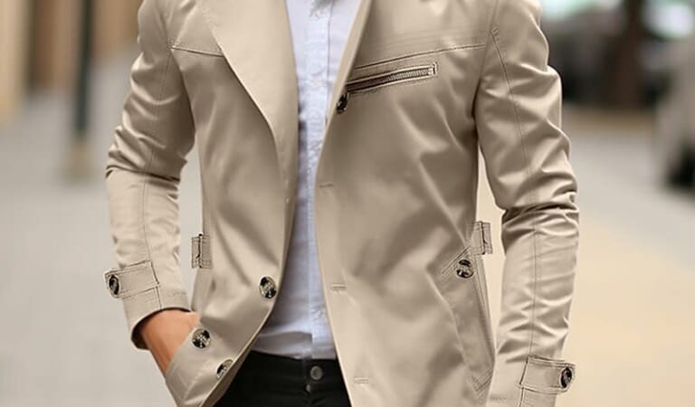 Rogoman Men's Trench Coat for $19 + $9 s&h