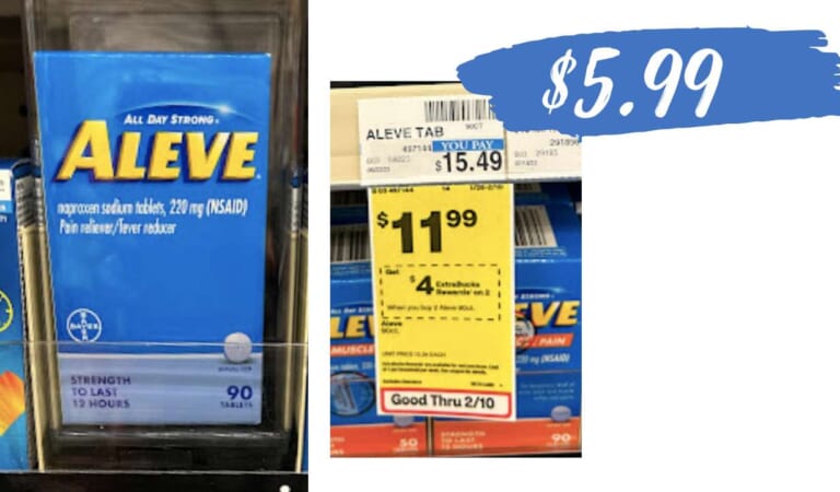 $5.99 Aleve Pain Relief at CVS