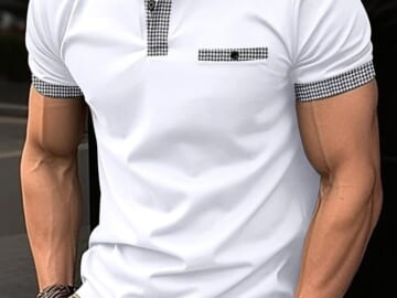 Vvcloth Men's Regular Fit Polo for $7 + $5 s&h