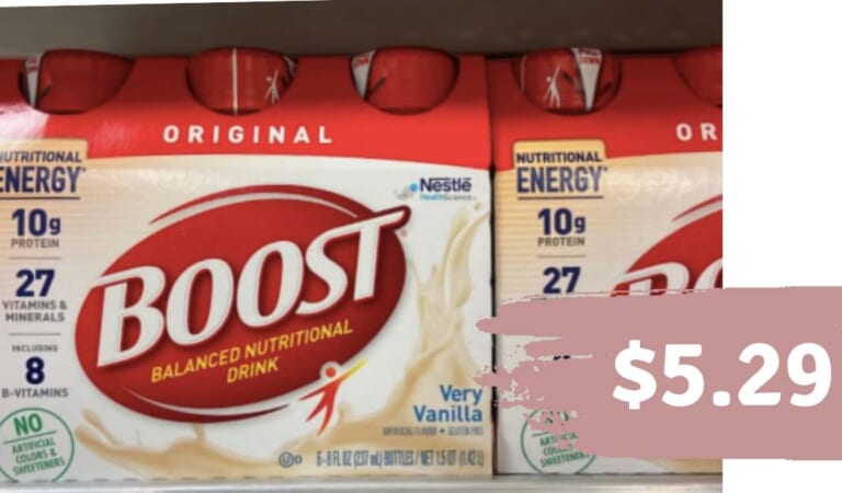 Boost Nutritional Drink 6-Packs for $5.29 at CVS