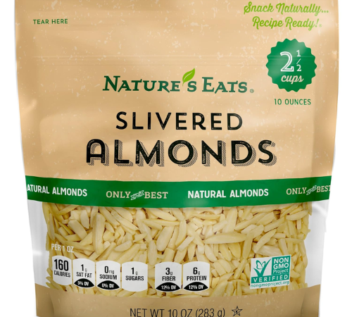 Nature’s Eats Blanched Slivered Almonds, 10 Oz as low as $4.04 when you buy 4 (Reg. $12) + Free Shipping