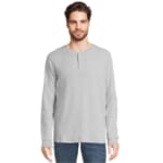 George Men’s Long Sleeve Thermal Henley Shirt (Light Grey Heather) $7 (Reg. $11.98) – XS- 2XL