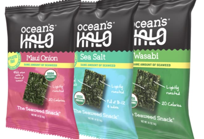 Ocean's Halo 4g Trayless Seaweed Snack Bag for free + free shipping