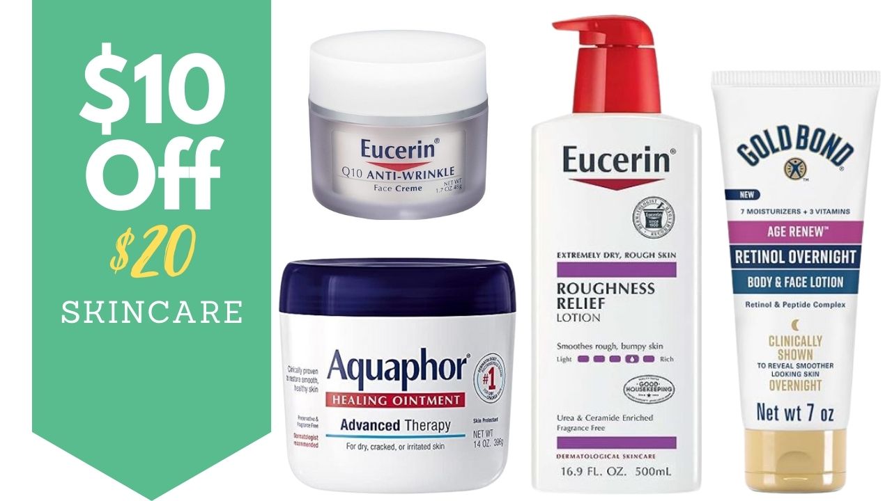 Amazon | $10 off $20 Skincare Products
