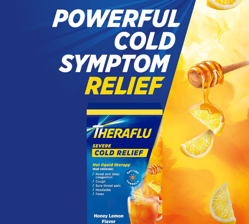 Theraflu 6-Count Multi-Symptom Honey Lemon Flavors Powder Packets as low as $5.82 when you buy 4 (Reg. $8) + Free Shipping – 97¢/Packet