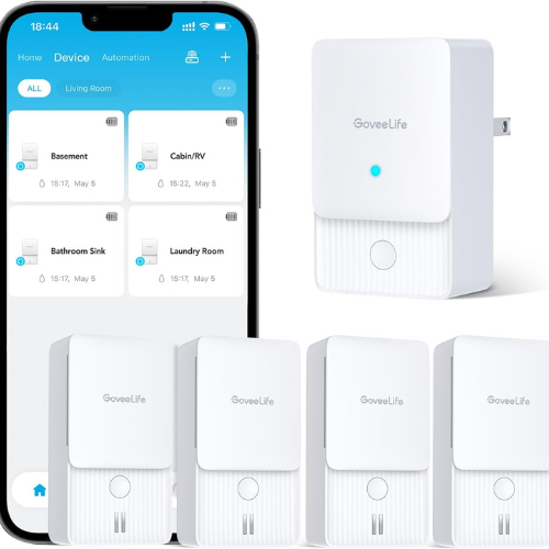 Create a comprehensive water leak monitoring system for your entire home with this WiFi Water Leak Detector, 4-Pack for just $49.99 Shipped Free (Reg. $89.99) – $12.50 each!