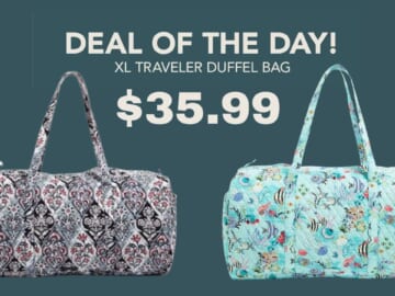 Vera Bradley XL Traveler Duffel Bag $36 (reg. $149) | Today Only!