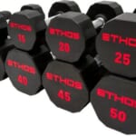Ethos Rubber Hex Dumbbell Pairs from $13 + free shipping w/ $49
