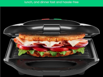 Chefman Portable Panini Press Grill & Sandwich Maker $12.79 (Reg. $25)