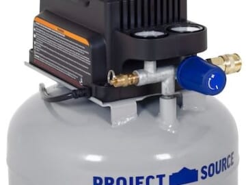 Project Source 3-Gal. Portable 110 Psi Pancake Air Compressor for $60 + free shipping