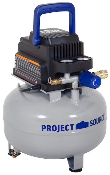 Project Source 3-Gal. Portable 110 Psi Pancake Air Compressor for $60 + free shipping