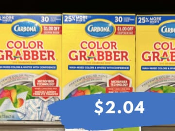 $2.04 Carbona Color Grabber Sheets