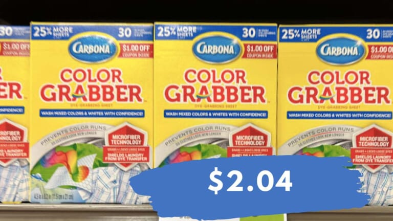 $2.04 Carbona Color Grabber Sheets