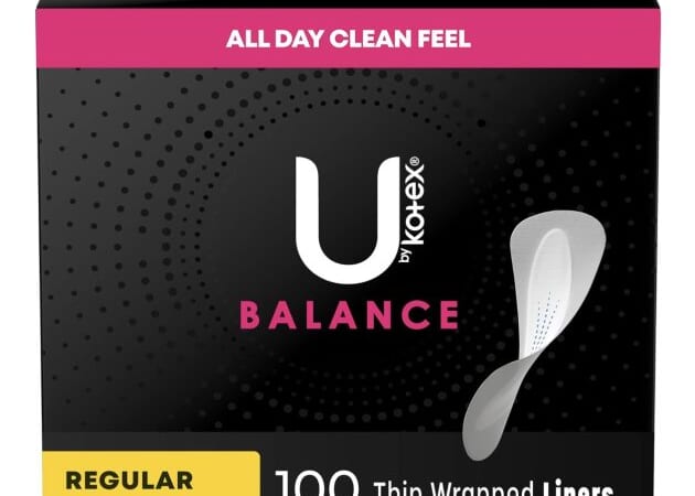 U by Kotex Balance Daily Wrapped Panty Liners, 100 count only $3.36 shipped!