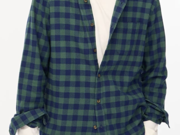 J.Crew Factory Men's Classic Gingham Flannel Shirt for $14 + free shipping w/ $99