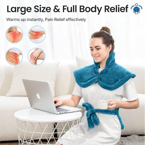 Electric Neck and Shoulders 24″ x 33″ Weighted Heating Pad $35.39 After Code (Reg. $59) + Free Shipping