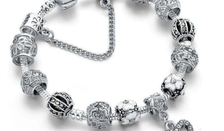 Valentine's Day Crystal Heart Charm Bracelets for $10 + free shipping