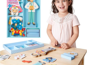 Melissa & Doug Julia or Joey Magnetic Dress-Up Wooden Doll 25-Piece Pretend Play Set $8.29 (Reg. $16)