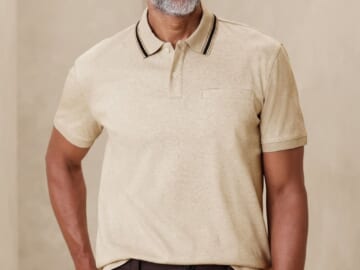 Banana Republic Factory Men's Luxe Touch Performance Polo Shirt (small sizes) for $17 + free shipping w/ $50