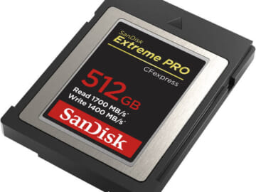 SanDisk 512GB Extreme PRO CFexpress Card Type B for $160 + free shipping