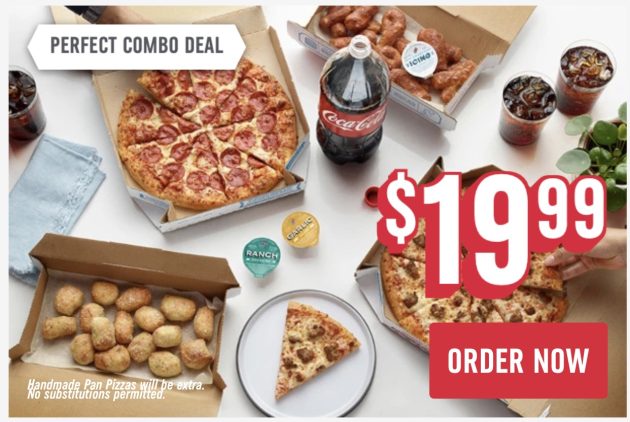 Domino’s: Two Pizzas, Bread Bites, Bread Twists, and 2-Liter Soda only $19.99!