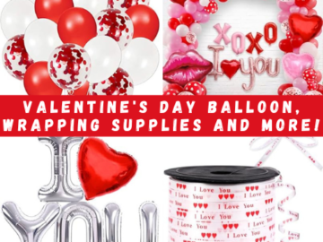 Valentine’s Day Balloon, Wrapping Supplies and more from $6.38 (Reg. $9.97+)