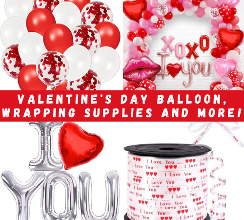 Valentine’s Day Balloon, Wrapping Supplies and more from $6.38 (Reg. $9.97+)