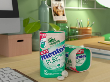 Mentos 80-Count Pure Fresh Sugar-Free Spearmint Chewing Gum as low as $3.63 when you buy 4 After Coupon (Reg. $5.12) + Free Shipping – 5¢/Gum