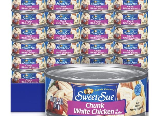 Sweet Sue Chunk White Chicken in Water, 5 oz Can (Pack of 24) only $20.44 shipped!