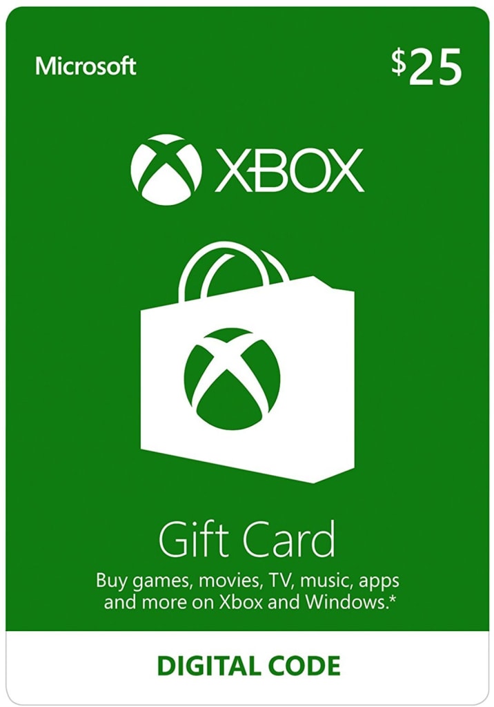 $25 Microsoft Xbox Live Gift Card for $19 + email delivery