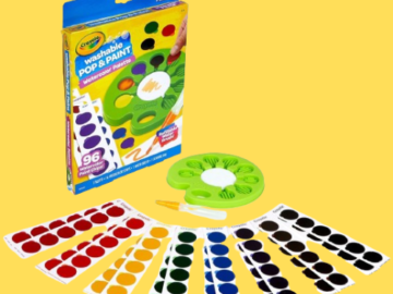 Crayola 96-Piece Pop & Paint Palette Kids’ Washable Watercolor Paint Set $9.49 (Reg. $12)