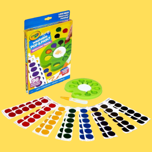 Crayola 96-Piece Pop & Paint Palette Kids’ Washable Watercolor Paint Set $9.49 (Reg. $12)