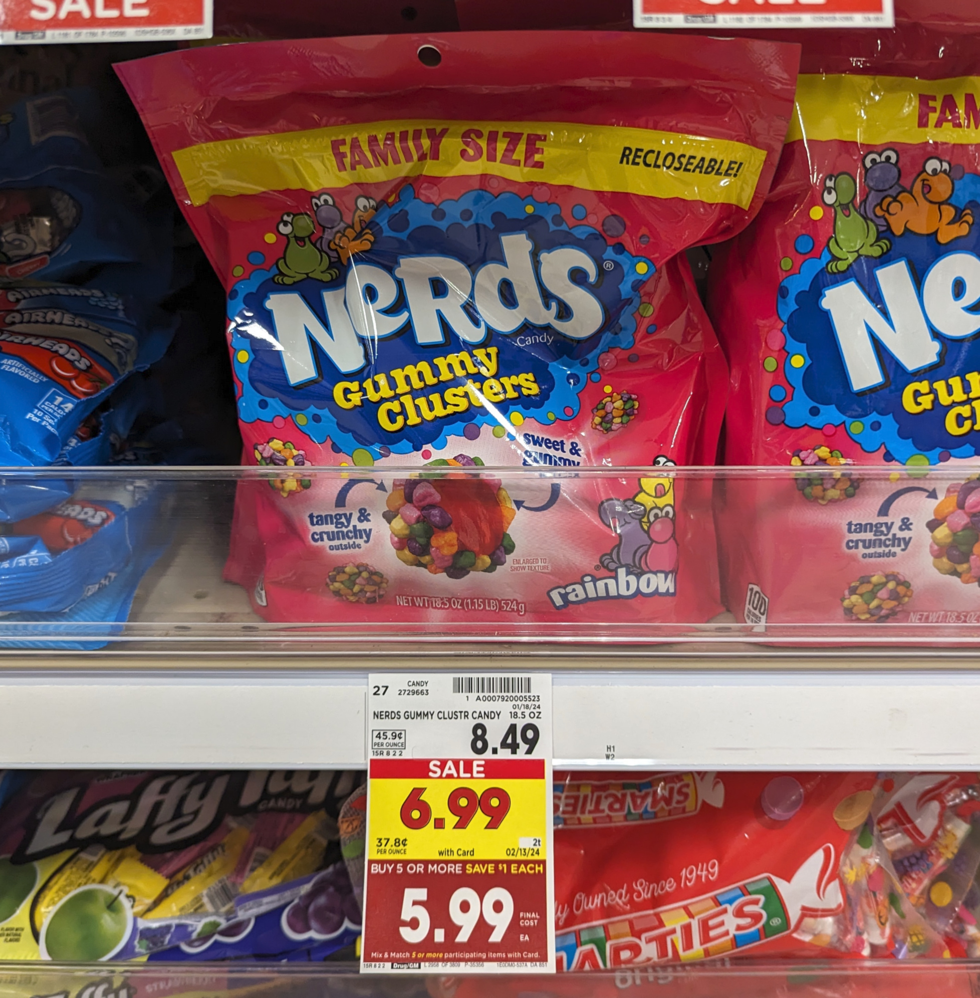 Nerds Gummy Cluster Family Size Bags As Low As $4.99 At Kroger (Regular Price $8.49)