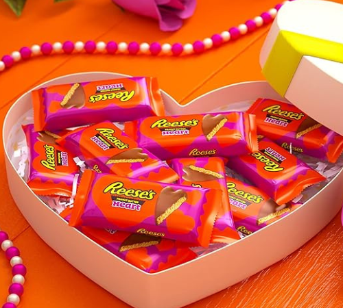 REESE’S 36-Count Milk Chocolate Peanut Butter Hearts, 1.2 oz $23.03 (Reg. $33) – 64¢ Each