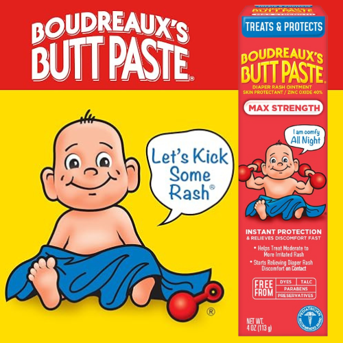 Boudreaux’s Butt Paste Maximum Strength Diaper Rash Cream, 4 oz Tube as low as $4.63 After Coupon (Reg. $8.49) + Free Shipping