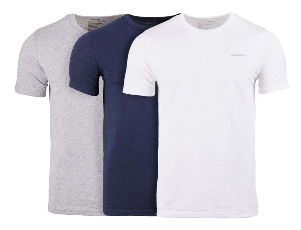 Eddie Bauer Men's Classic Cotton Crew T-Shirt 3-Pack for $16 + free shipping
