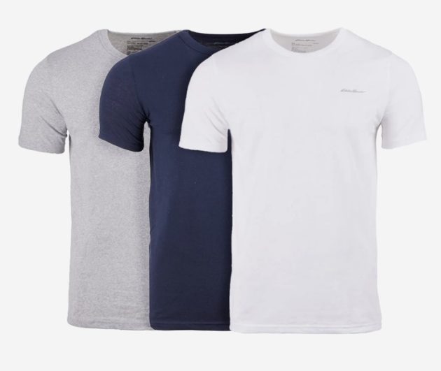 Eddie Bauer Men's 3pk Classic Cotton Crew